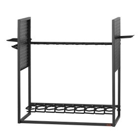 Gun Rack, Floor Standing, Indoor Heavy Duty Steel Rifle Shotgun Rack Stand, Freestanding Gun Display Storage with Magazine Holder
