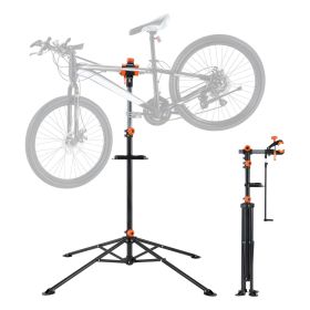 Bike Repair Stand, 80 lbs Heavy-duty Steel Bicycle Repair Stand, Adjustable Height Bike Maintenance Workstand with Magnetic Tool Tray Telescopic
