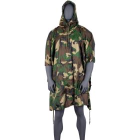 RIPSTOP PONCHO (Option: Woodland Camo)