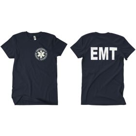 EMT T-SHIRT NAVY 2-SIDED WHITE IMPRINT (Option: XXXL)