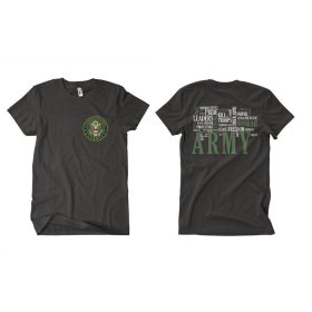 ARMY WORDS MEN'S T-SHIRT 2-SIDED (Option: XXL)