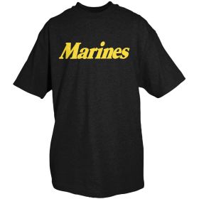 MARINES T-SHIRT YELLOW IMPRINT (Option: XXXL)