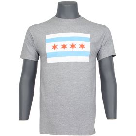 CHICAGO FLAG T-SHIRT GREY (Option: XXL)