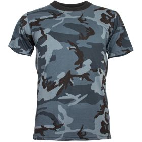 MENS SHORT SLEEVE T-SHIRT MIDNIGHT NAVY CAMO (Option: L)