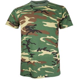 MENS SHORT SLEEVE T-SHIRT WOOD CAMO (Option: S)
