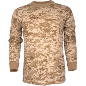 MENS LONG SLEEVE T-SHIRT DIGITAL DESERT (Option: L)