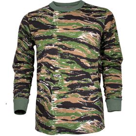 MENS LONG SLEEVE T-SHIRT TIGER STRIPE (Option: XXXL)
