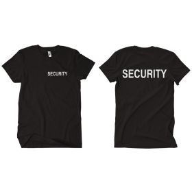 SECURITY BLK T-SHIRT-SMALL LETTERING FRONT (Option: L)