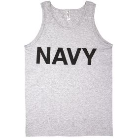 MENS TANK TOP GREY (Option: Navy M)