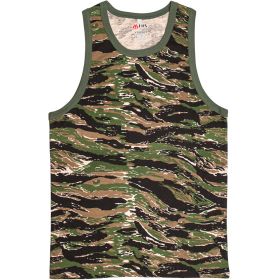MENS TANK TOP TIGER STRIPE (Option: L)