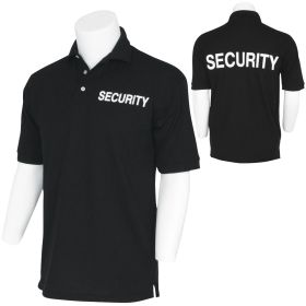PIQUE POLO SHIRT POLICE , BLK 2 IMPRINTS (Option: M)