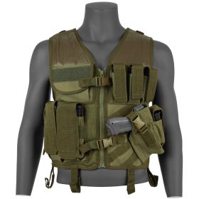 ASSAULT CROSS DRAW VEST (Option: Olive Drab)