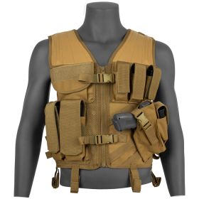 ASSAULT CROSS DRAW VEST (Option: Coyote)
