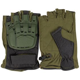 HALF FINGER TACTICAL ENGAGEMENT GLOVE (Option: Olive Drab M)
