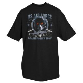 US AIR FORCE DEATH FROM ABOVE MEN'S T-SHIRT BL (Option: L)