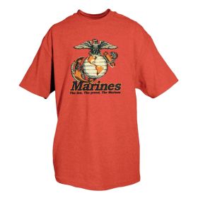 MARINES-THE FEW THE PROUD T-SHIRT RED (Option: L)