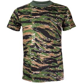 MENS SHORT SLEEVE T-SHIRT TIGER STRIPE (Option: XXXL)