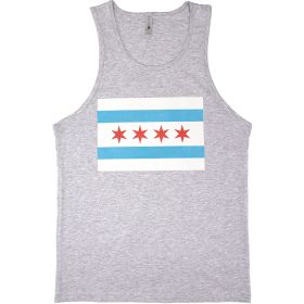 MENS TANK TOP GREY - CHICAGO FLAG (Option: Chicago Flag XXL)